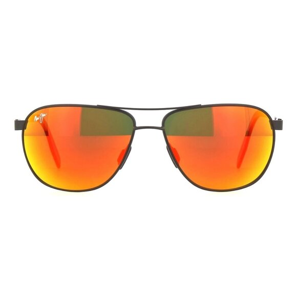 New MAUI JIM Castles Black Polarised Aviator RM728 02A Sunglasses Women - Picture 2 of 4